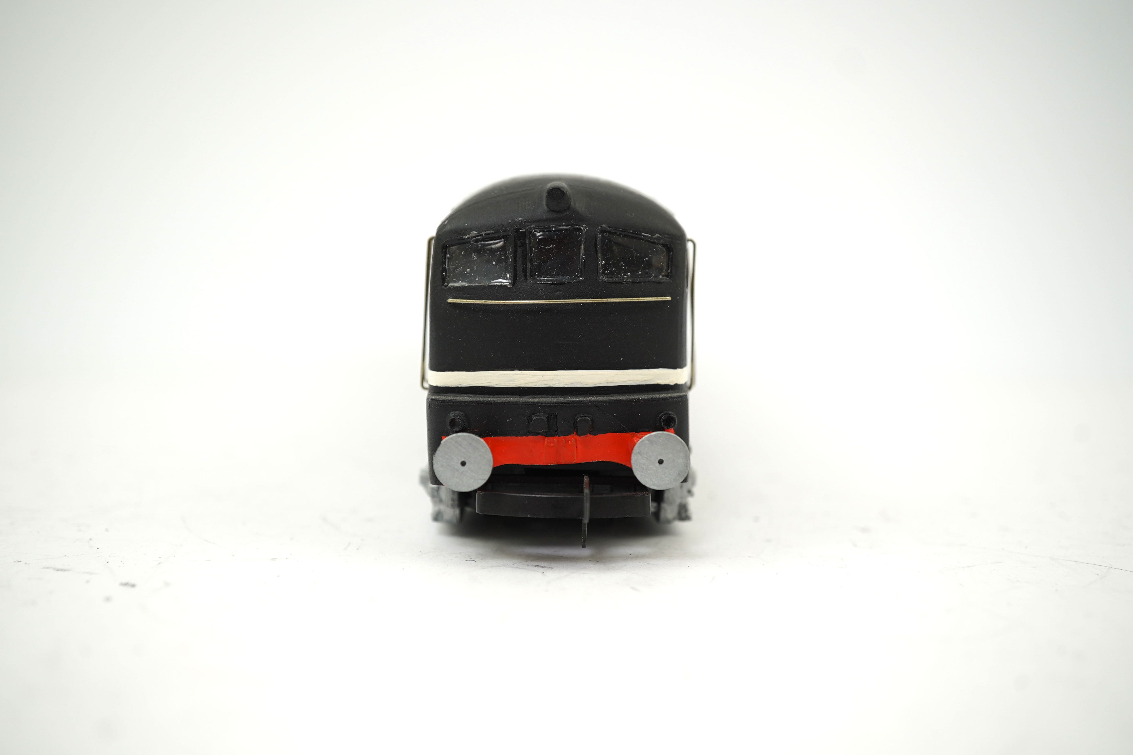 Two 00 gauge plasticard and brass, etc. kit built GWR rail motors; No.74 and No.89, constructed, painted and lined to a high standard, together with a BR turbine electric Co-Co locomotive, 18100, constructed using plasti